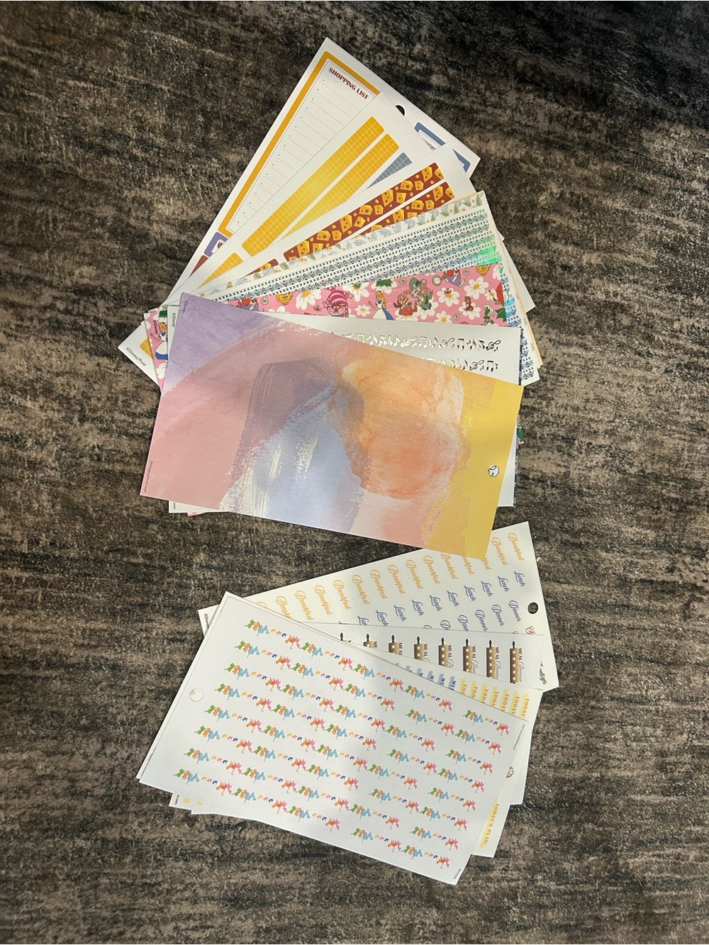 Assorted Decorative Happy Planner Stickers - Pastel Floral & Multicolor Sheets